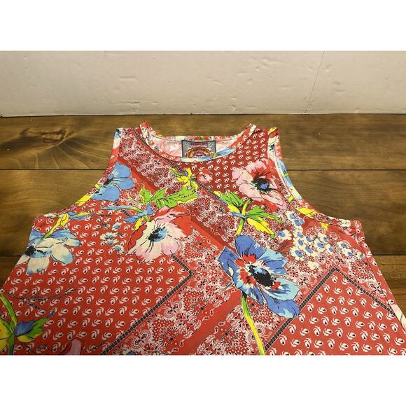 Johnny Was Women's Martha Swing Tank Top Floral Boho Casual Viscose Bamboo M - Picture 3 of 10